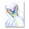 Designart - Iridiscent Butterfly - Traditional Canvas Wall Art Print